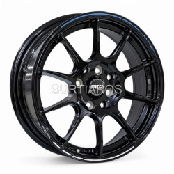 Aro 15x7" 8x100/114.3 ET35 CB73.1 Negro con Línea Azul y Blanca