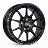 Aro 15x7" 8x100/114.3 ET35 CB73.1 Negro con Línea Azul y Blanca