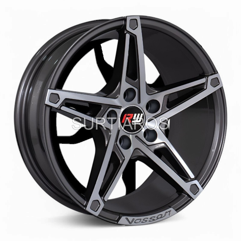 Aro 15x7" 5x100 ET25 CB73.1 Gris Oscuro Maquinado