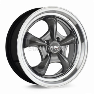 Aro 16x7.5" 4x100 ET35 CB73.1 Hiper Negro con Labio Pulido