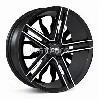 Aro 18x8" 5x112 ET35 CB73.1 Negro Mate Maquinado