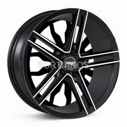 Aro 18x8" 5x112 ET35 CB73.1 Negro Mate Maquinado