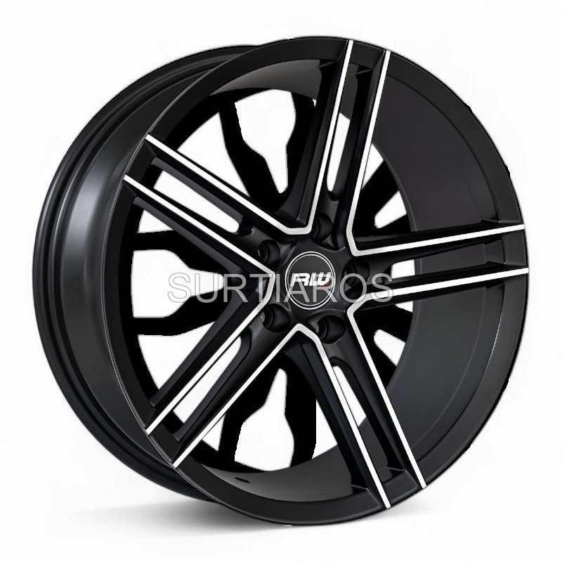 Aro 18x8" 5x112 ET35 CB73.1 Negro Mate Maquinado