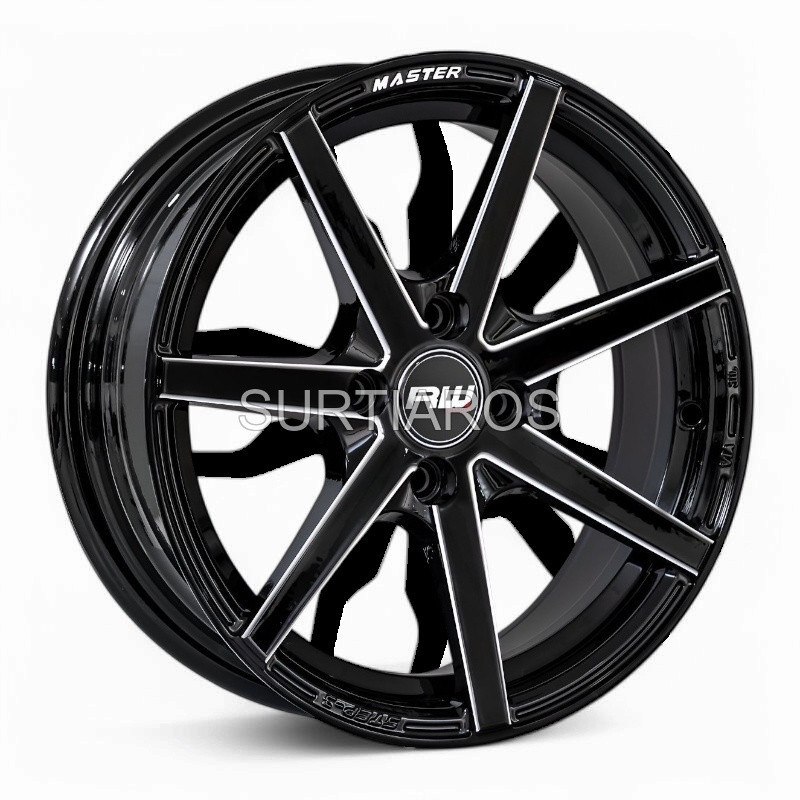 Aro 15x7.5" 4x100 ET30 CB73.1 Negro Fresado