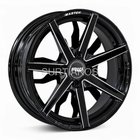 Aro 15x7.5" 4x100 ET30 CB73.1 Negro Fresado