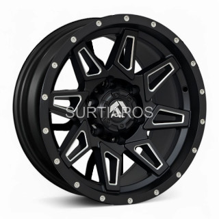 Aro 16x8.5" 6x139.7 ET0 CB110.1 Negro Mate Fresado