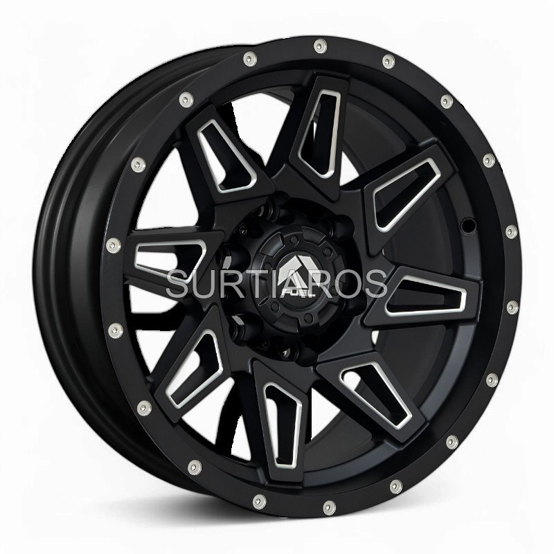 Aro 16x8.5" 6x139.7 ET0 CB110.1 Negro Mate Fresado