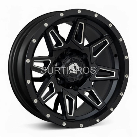 Aro 16x8.5" 6x139.7 ET0 CB110.1 Negro Mate Fresado