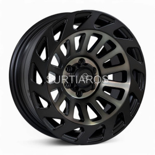 Aro 17x9" 6x114.3 ET0 CB66.1 Negro Mate con Aro y Centro Gris Oscuro