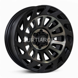 Aro 17x9" 6x114.3 ET0 CB66.1 Negro Mate con Aro y Centro Gris Oscuro