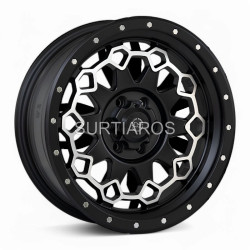 Aro 17x9" 6x114.3 ET0 CB66.1 Negro Mate Maquinado
