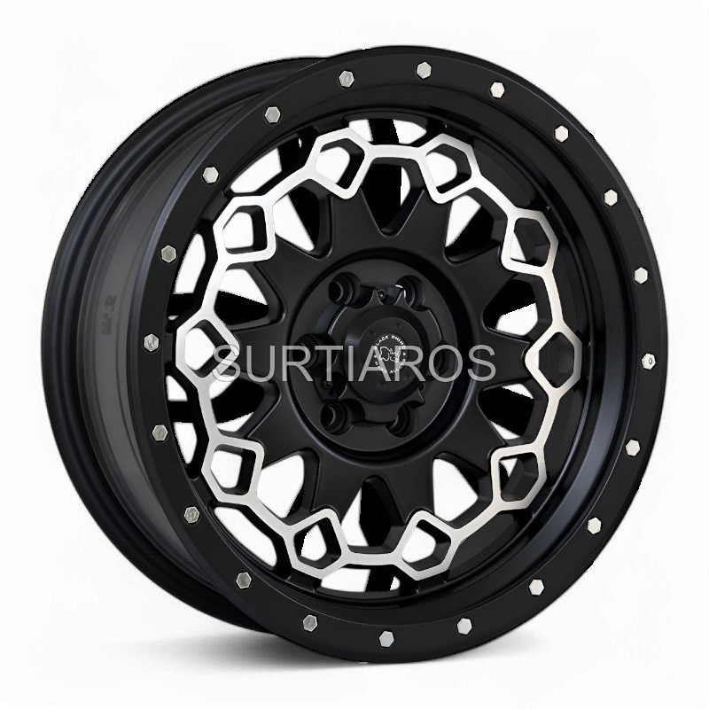 Aro 17x9" 6x114.3 ET0 CB66.1 Negro Mate Maquinado