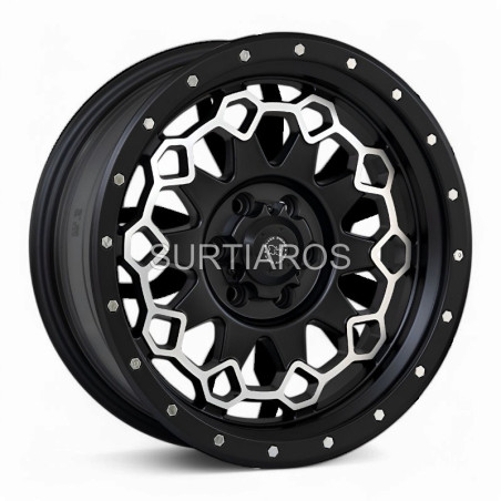 Aro 17x9" 6x114.3 ET0 CB66.1 Negro Mate Maquinado