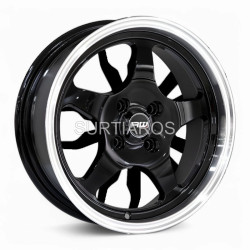 Aro 15x7" 4x100 ET35 CB73.1 Negro con Labio Pulido