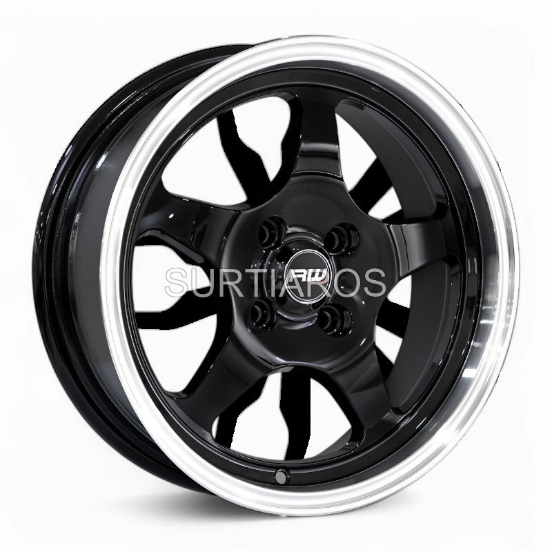 Aro 15x7" 4x100 ET35 CB73.1 Negro con Labio Pulido