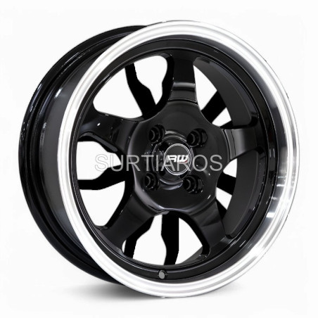 Aro 15x7" 4x100 ET35 CB73.1 Negro con Labio Pulido