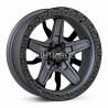 Aro 17x9" 6x114.3 ET0 CB66.1 Negro Mate con Aro y Centro Gris Oscuro