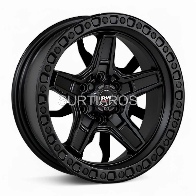 Aro 16x8" 6x114.3 ET0 CB66.1 Negro Mate