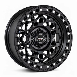 Aro 16x8" 6x114.3 ET0 CB66.1 Negro Mate con Remaches