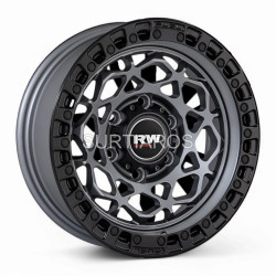 Aro 16x8" 6x139.7 ET0 CB110.5 Negro Mate y Gris Oscuro con Remaches