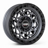 Aro 16x8" 6x139.7 ET0 CB110.5 Negro Mate y Gris Oscuro con Remaches
