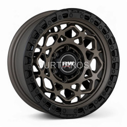 Aro 17x9" 6x139.7 ET0 CB110.5 Negro Mate con Aro y Bronce