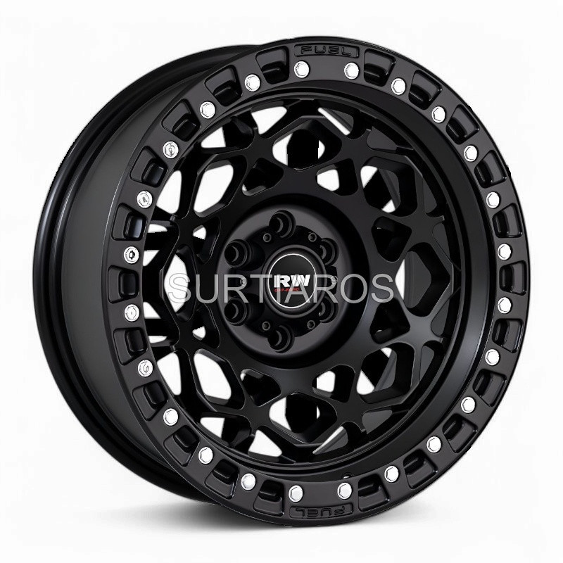 Aro 17x9" 6x114.3 ET0 CB66.1 Negro Mate con Remaches