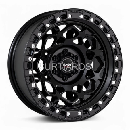 Aro 17x9" 6x114.3 ET0 CB66.1 Negro Mate con Remaches