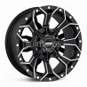 Aro 16x8" 6x114.3 ET10 CB66.1 Negro Maquinado con Tapa Grande