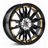 Aro 15x7" 8x100/114.3 ET35 CB73.1 Negro con Detalle Dorado