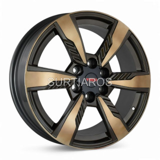 Aro 20x9" 6x139.7 ET20 CB106.5 Negro con Bronce Maquinado