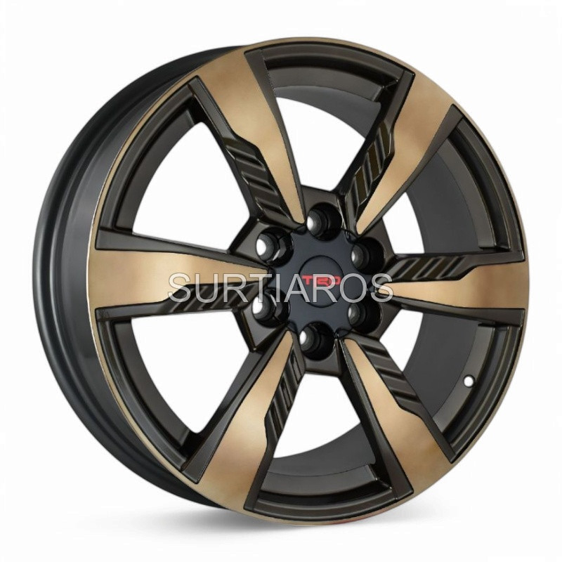Aro 20x9" 6x139.7 ET20 CB106.5 Negro con Bronce Maquinado