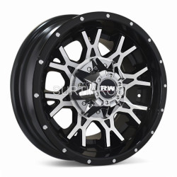 Aro 15x8" 10x114.3/127 ET-10 CB88.1 Negro Maquinado con Remaches