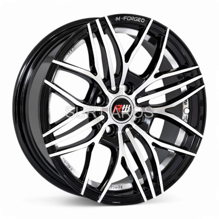 Aro 15x7" 4x100 ET30 CB73.1 Negro Maquinado con Detalle Pulido