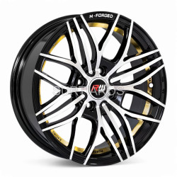 Aro 15x7" 4x100 ET30 CB73.1 Negro Maquinado con Detalle Dorado