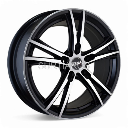 Aro 18x8" 5x115 ET38 CB70.3 Negro Mate Maquinado