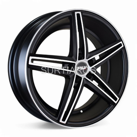 Aro 18x8" 5x108 ET30 CB73.1 Negro Mate Maquinado