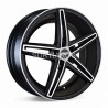 Aro 18x8" 5x108 ET30 CB73.1 Negro Mate Maquinado