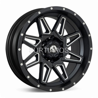 Aro 18x9" 6x139.7 ET0 CB110.1 Negro Mate Fresado