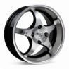 Aro 16x7" 4x114.3 ET25 CB73.1 Negro Maquinado con Labio Pulido