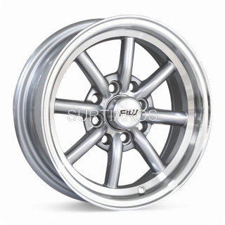 Aro 13x6.5" 8x100/114.3 ET15 CB73.1 Plateado con Labio Pulido