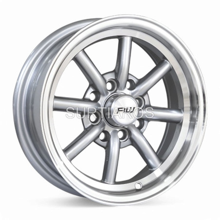 Aro 13x6.5" 8x100/114.3 ET15 CB73.1 Plateado con Labio Pulido