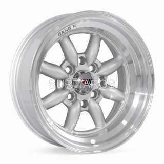 Aro 13x8" 8x100/114.3 ET-7 CB73.1 Plateado con Labio Pulido