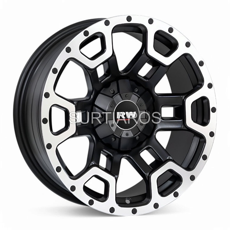 Aro 17x9" 12x114.3/135 ET-12 CB87.1 Negro Mate Maquinado