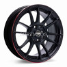 Aro 15x7" 8x100/114.3 ET35 CB73.1 Negro Mate con Línea Roja