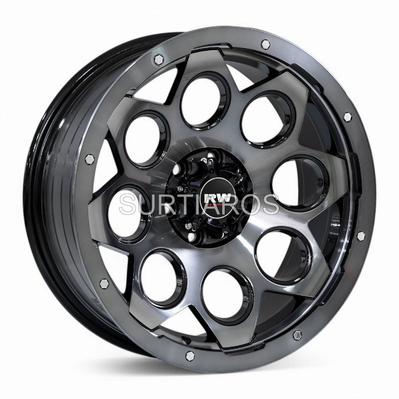 Aro 17x9" 6x114.3 ET0 CB66.1 Negro con Cara Negra