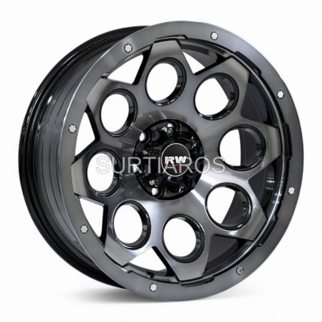 Aro 17x9" 6x114.3 ET0 CB66.1 Negro con Cara Negra