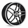Aro 22x9" 5x114.3 ET35 CB73.1 Negro Maquinado con Labio Pulido