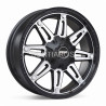 Aro 18x8" 10x114.3/120 ET0 CB73.1 Negro Mate Maquinado con Remaches