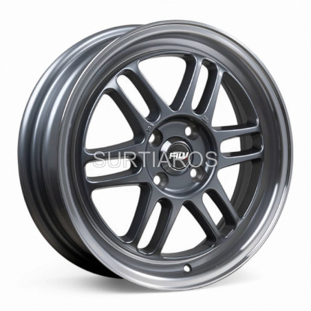Aro 16x5.5" 4x100 ET43 CB73.1 Gris Oscuro con Labio Pulido